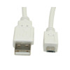 Kabel USB2.0 na Micro  ,1.8m, bijeli